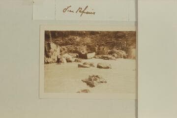 Portage of Hyde sweep-scow at Bedrock Rapid