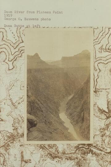 Downriver from Plateau Point.  Dana Butte at left