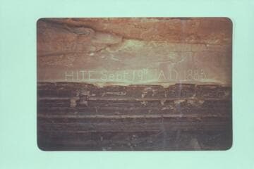Inscription near Art Chaffin's home at Hite on the Colorado River