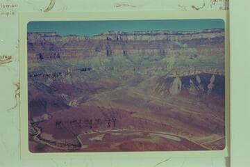 Unkar Creek and Basalt Cliffs from Redwall north of Cardenas Butte
