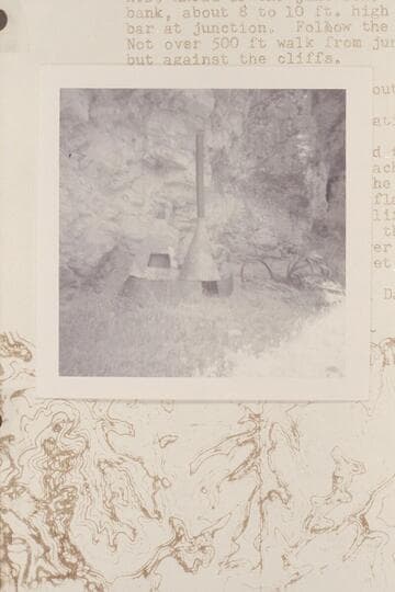 Old stoves left on right bank 500 ft. up from mouth of Green River