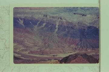 Basalt Cliffs.  Basalt Creek at upper right