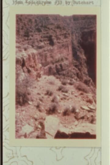 Redwall from near Shiva-Osiris saddle and on east side of tributary of Crystal Creek between Ra and Osiris.  It offers no easy climbing route