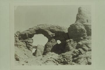 One of the Glasses thru Turret Arch, Arches National Monument