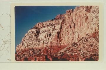 Route up Brahma generally up the shaded gulley and to the left skyline