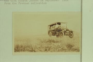 Truck hauling dunnage to Lees Ferry from Flagstaff for the Glen Canyon junket in Sept. 1922