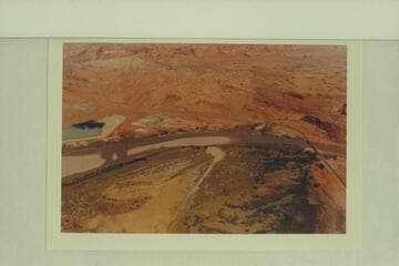 Moab Valley.  The new highway bridge.  Uranium plant