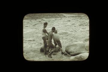 Wreck of the Powell, beginning sequence "Lining the Powell before it broke loose"