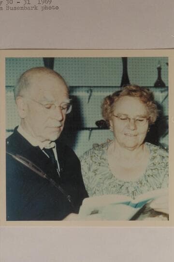 Dock Marston and Pearl Baker.  Green River, Utah.  At the signing party for "Trail on the Water"
