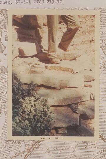 Upper set of steps on route out of Spanish Bottom