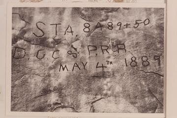 Brown-Stanton inscription at head of Cataract Canyon at right bank below the mouth of the Green River