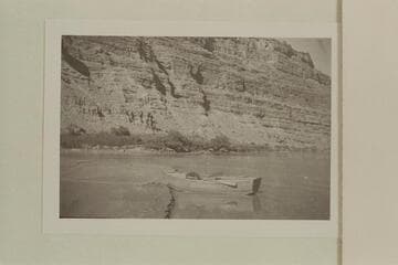 Buzz Holmstrom's boat moored at the mouth of Green River