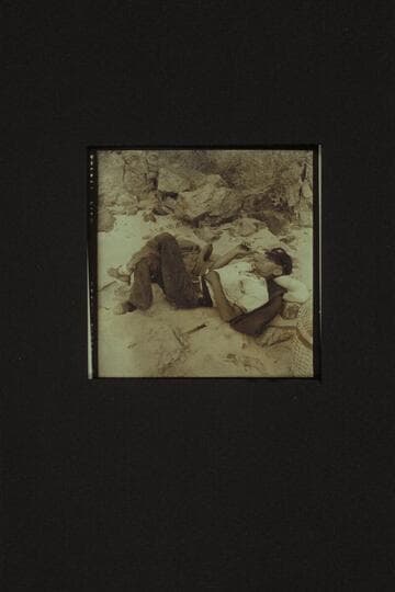 Jim Jordan high on the talus at the cove above Bridge Canyon