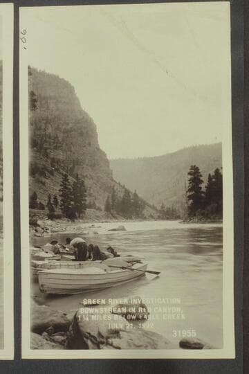 Green River Investigation:  Downstream in Red Canyon, 1 1/4 miles below Eagle Creek