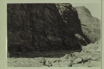 Felix Kominsky surveys the lining operations at Lava Cliff Rapid