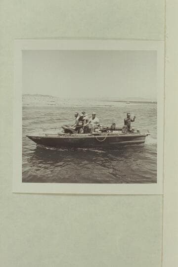 The camera boat comes in for a delayed landing, Boulder City