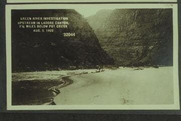 Green River Investigation:  Upstream in Ladore Canyon, 2 1/2 Miles below Pot Creek