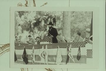 Martin Litton in the role of Powell at the Centennial ceremony at the foot of Split Mountain