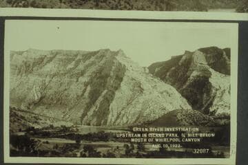 Green River Investigation:  Upstream in Island Park, 3/4 Mile below Mouth of Whirlpool Canyon