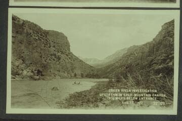 Green River Investigation; upstream in Split Mountain Canyon, 3 1/2 miles below entrance