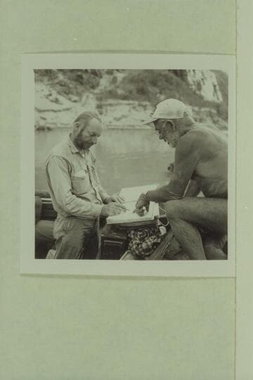 Jim Algar and Dock Marston discuss the script; Separation Canyon