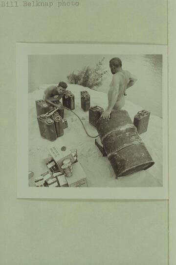 Buzz Belknap and Les Gear fueling at Separation Canyon