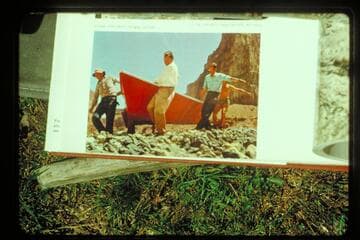 Reilly-Litton dory portage at Vulcan Rapid