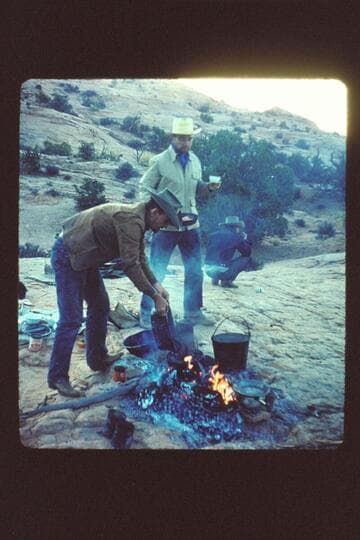 Tom Daly cooking coffee