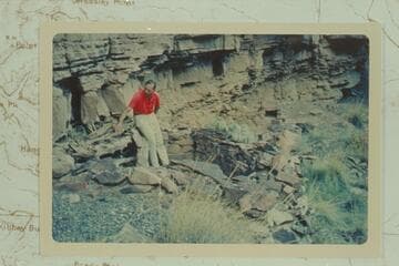 Ruins in canyon between Seiber and Woolsey Points at the north slope almost opposite.  At first they were thought to have been discovered by Beck and Clubb but Butchart stated they were not those discovered by Beck
