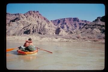 Gypsum at mouth of canyon, Mile 206.85