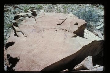 Inscription on rock at Junction