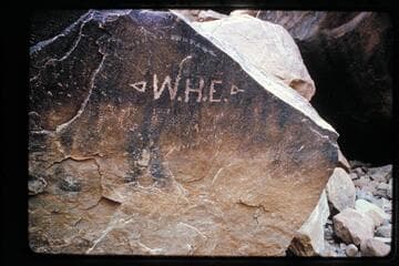 F.G. Faatz, W.H.E. inscription, Mile 204.5