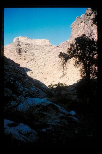 Trail down into Horsethief Canyon