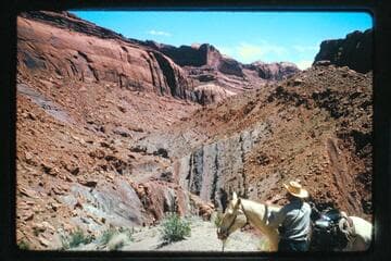 End of road at uranium mine in Miller's Canyon