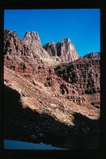 Possible climb route below 22 Mile Canyon
