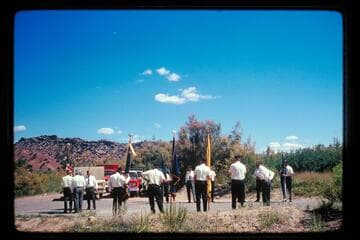 Flag detail; Split Mountain