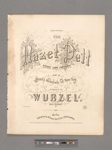 The hazel dell : song and chorus  / sung by Wood's Minstrels of New York ; composed by Wurzel. Geo F. Root