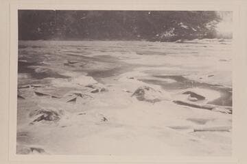 A frozen river at Lees Ferry