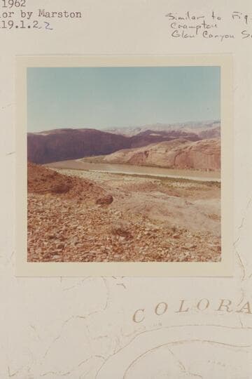 Down to Halls Crossing from the top of the climb by the road on the left bank