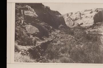 Road construction in Glen Canyon.  Photo by Nevills party