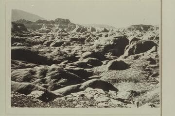 Butte 6069 at upper left and Butte 5014 at upper right from the top of the Little Gray Mesa north of Anasazi Canyon