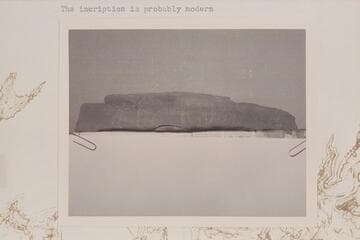 Inscription "Julie Julian" on rock slab found near the Fort at Hite in Sept. of 1967 by Mrs. Bob Dechert