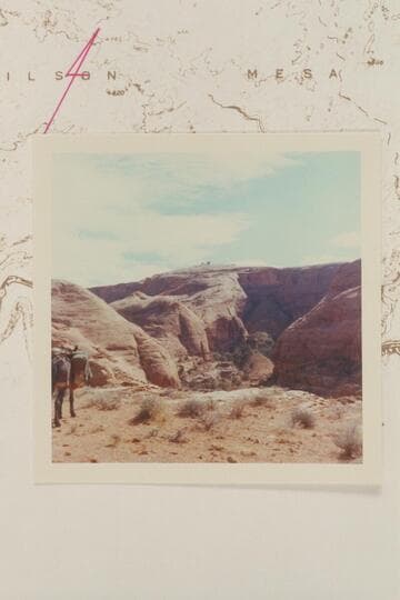 Northeasterly into head of canyon from top of dugway.  Alladin's Lamp Pass