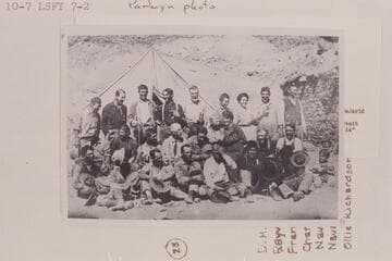 American Placer Corporation crew at Lees Ferry.  Copy of print in Waller collection.  [Marston gives it a second code:  10-7 LSFY 7-2]