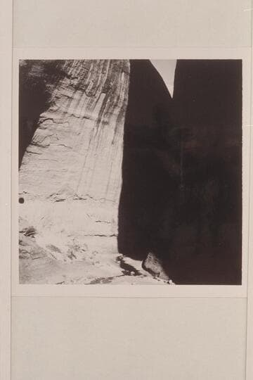 Down into The Narrows at the mouth of Bridge Canyon from near the location of some small ruins