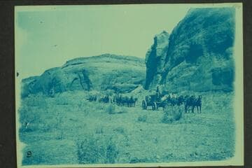 Hauling of dredge machinery to Hansen Creek on the Colorado River