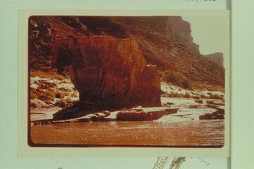 Ten Mile Rock.  Photo captioned:  M 9 1/3  Slab Rock Land Mark Dry 1d