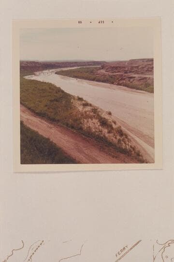Up the Little Colorado from the new highway bridge when the river is running a muddy stream