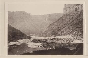 Soap Creek Rapid from above on the right bank