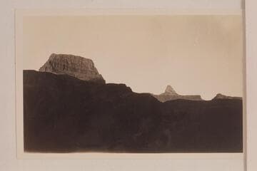 Sumner Butte; Zoroaster Temple; Bradley Point.  From trail near river